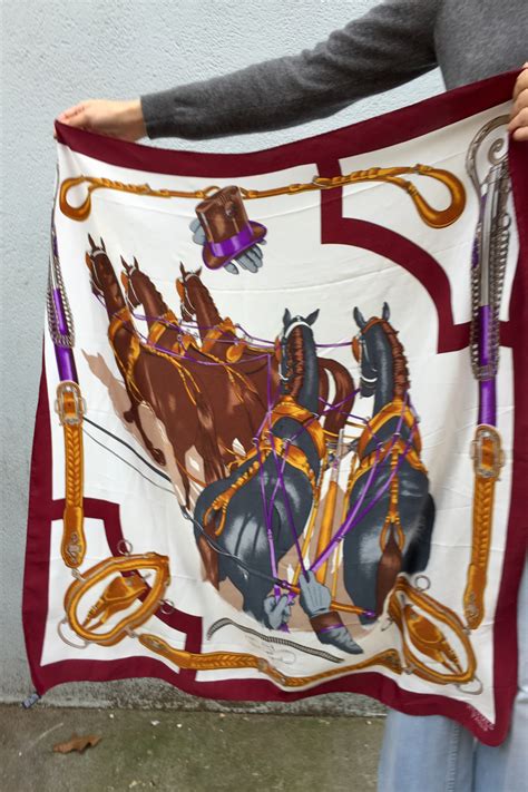 hermes horseshoe scarf|vintage Hermes scarf horse.